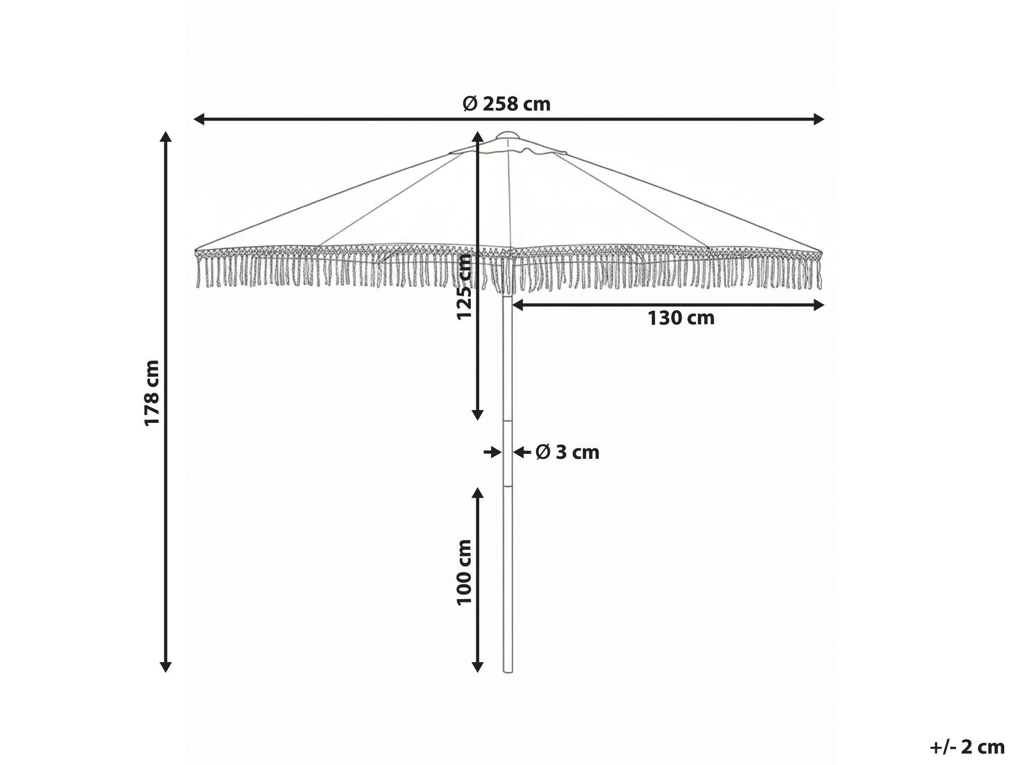 Beliani Ombrellone da esterno en Tessuto Classico MURASA  