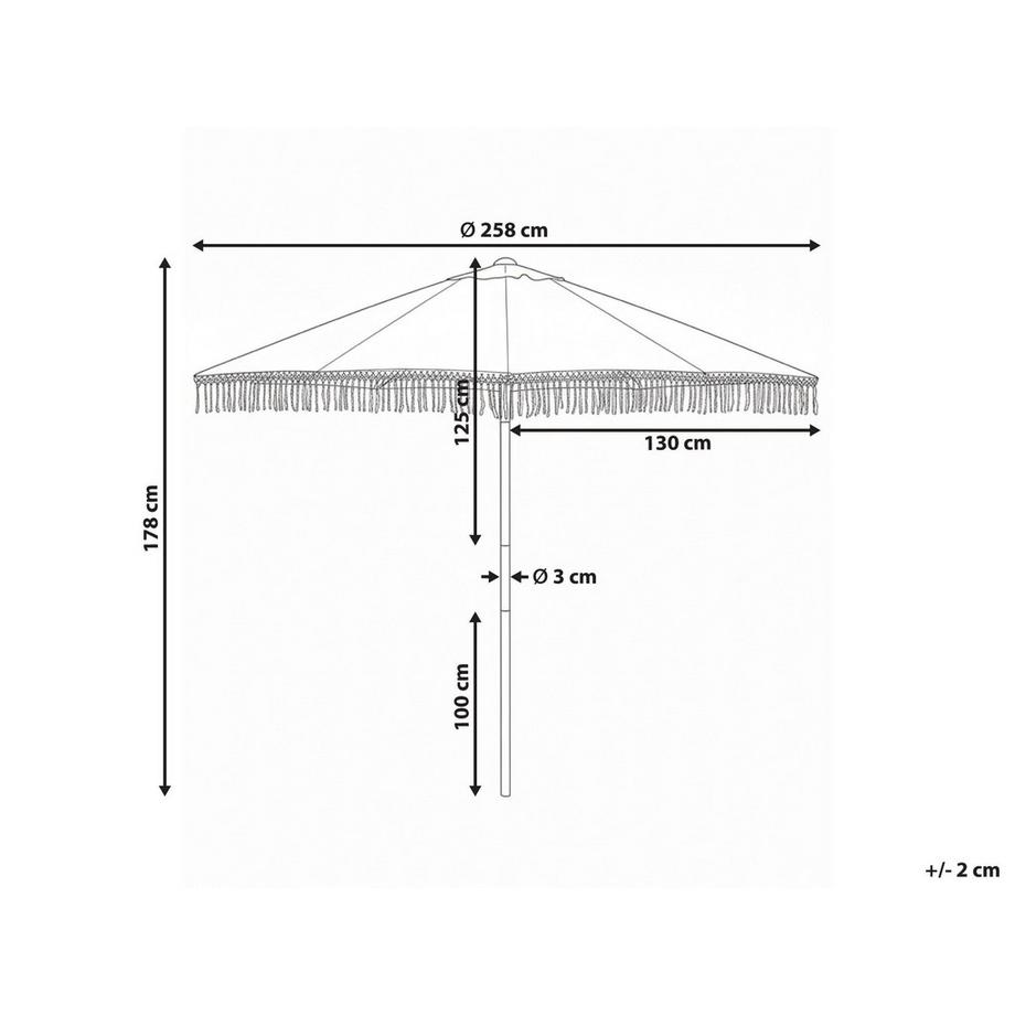 Beliani Parasol de jardin en Tissu Traditionnel MURASA  