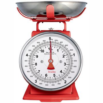 Balance de cuisine Tradition 500 Dual Rouge Bol 1L, 5 kg