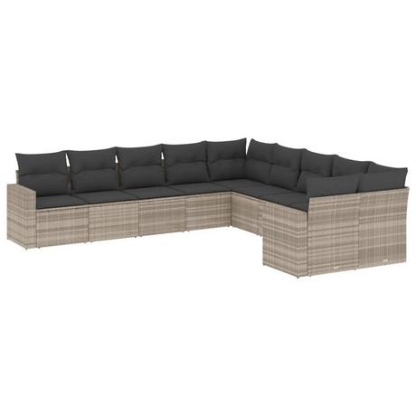 VidaXL set divano da giardino Polirattan  