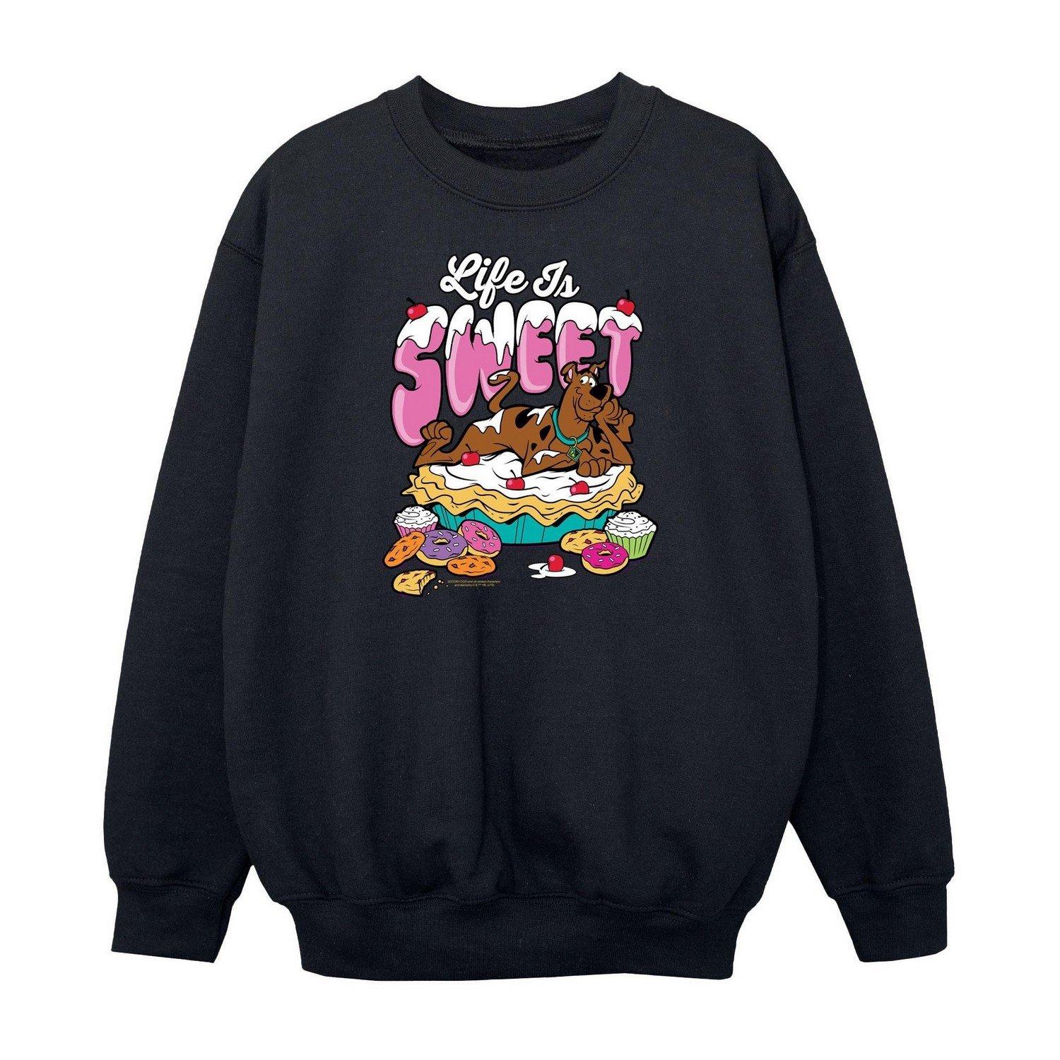 Image of Life Is Sweet Sweatshirt Mädchen Schwarz 152-158