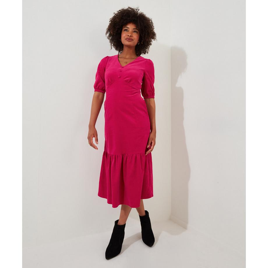 Joe Browns Vintage Kordelkleid mit Puffärmeln  