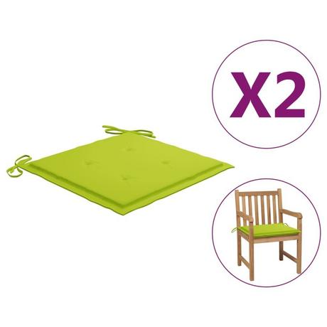 VidaXL Coussins de chaise de jardin 2 pcs tissu tissu  