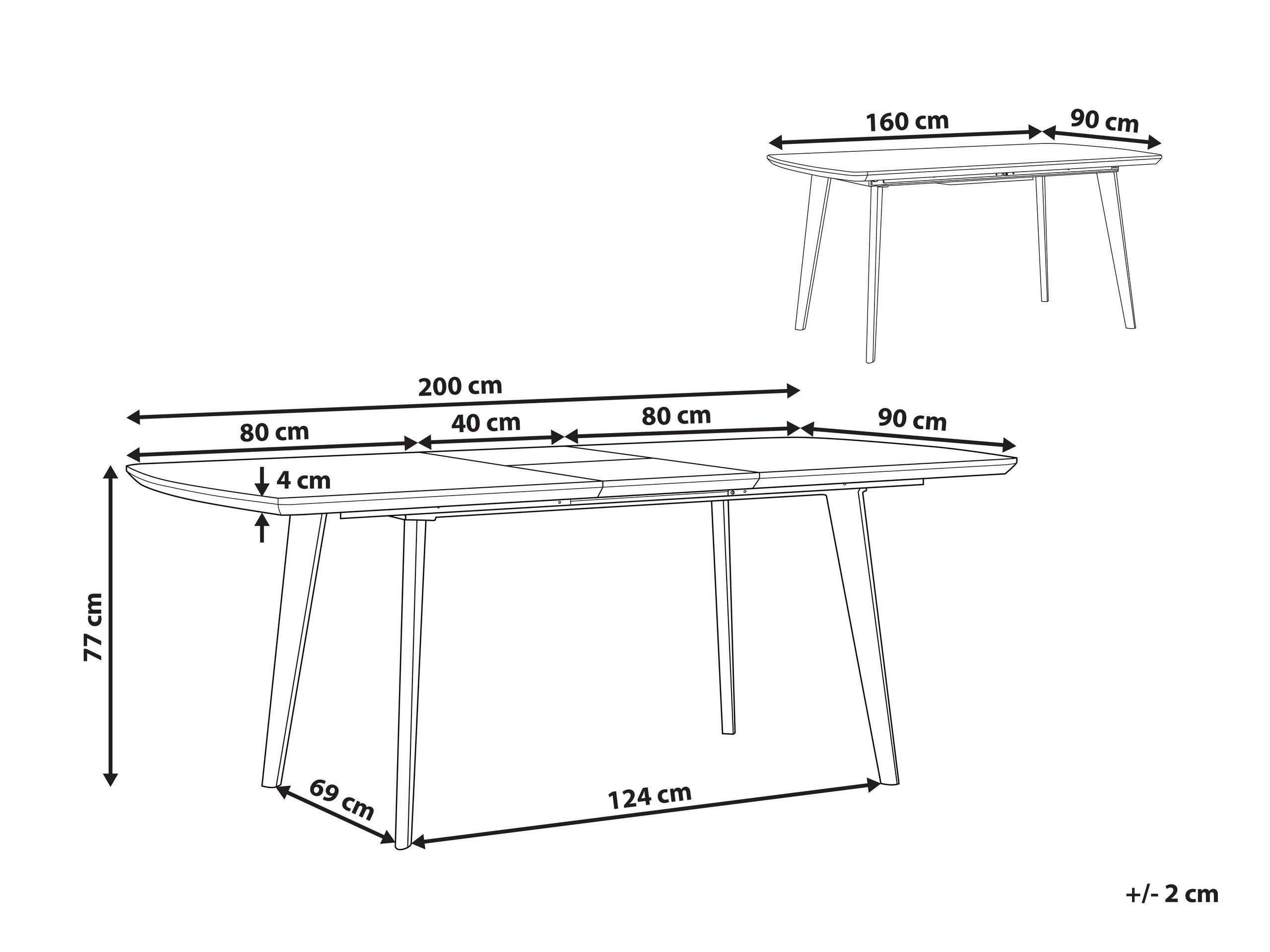 Beliani Table de repas en MDF Moderne MOSBY  