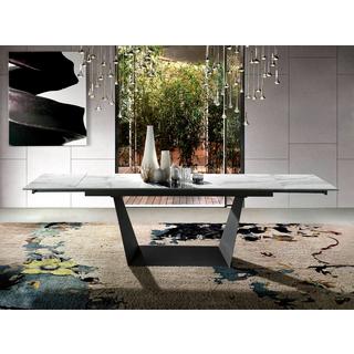 ANGEL CERDA Ausziehbarer Esstisch Rechteckig porzellanmarmor auser Stahl  