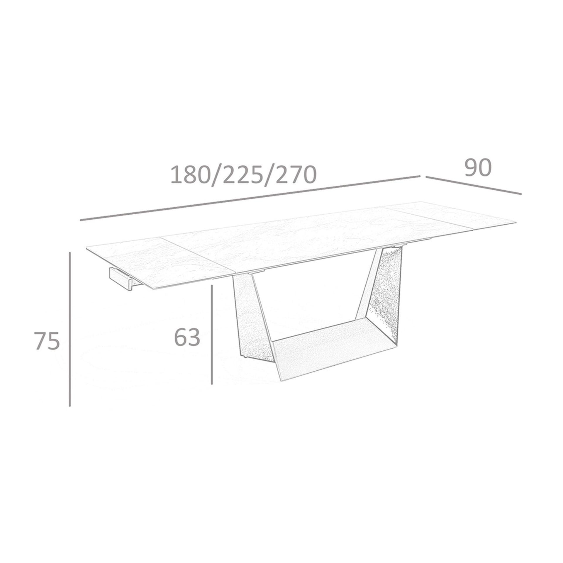 ANGEL CERDA Ausziehbarer Esstisch Rechteckig porzellanmarmor auser Stahl  
