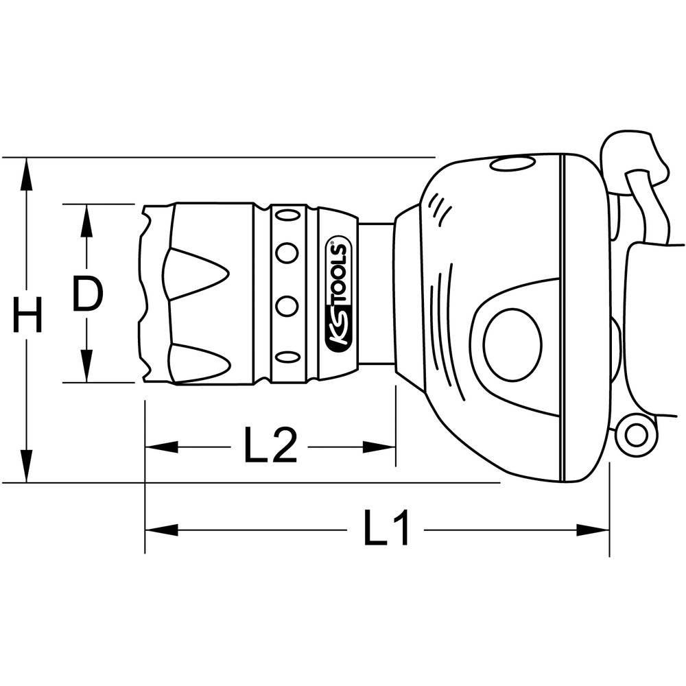 KS Tools  Lampada frontale 