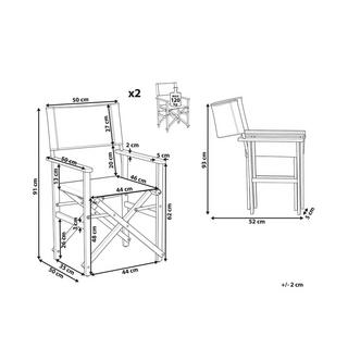 Beliani Lot de 2 chaises en Polyester Rétro CINE  