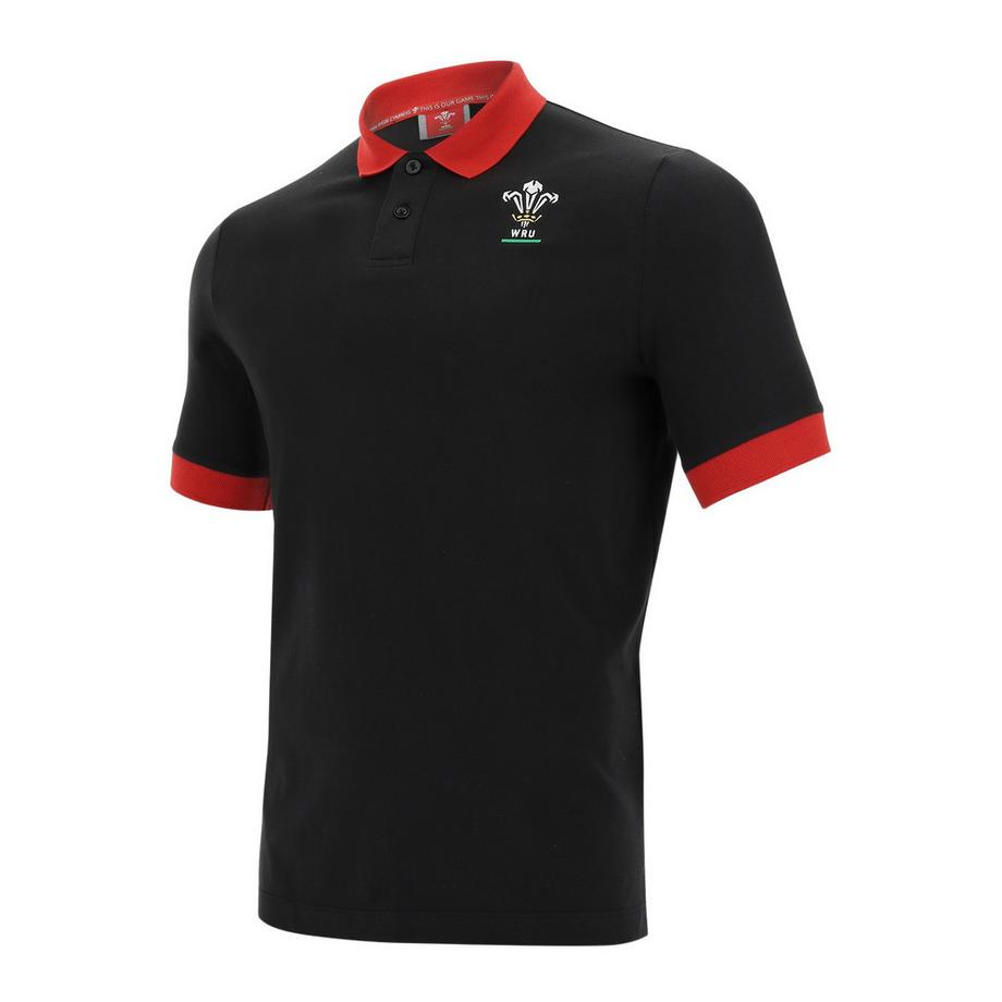 poloshirt aus baumwollpikee pays de galles rugby 2020/21