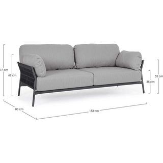 mutoni Gartensofa Pardis 2-Sitzer anthrazit-grau  