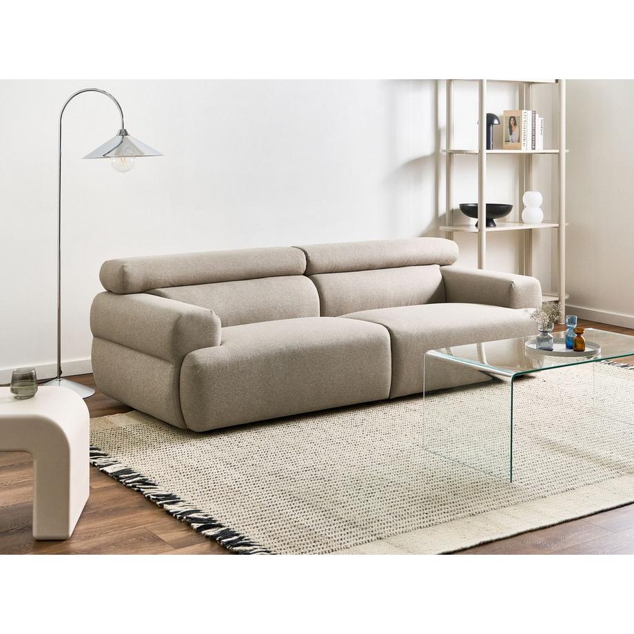 Beliani Canapé 3 places en Tissu Moderne HOVDEN  