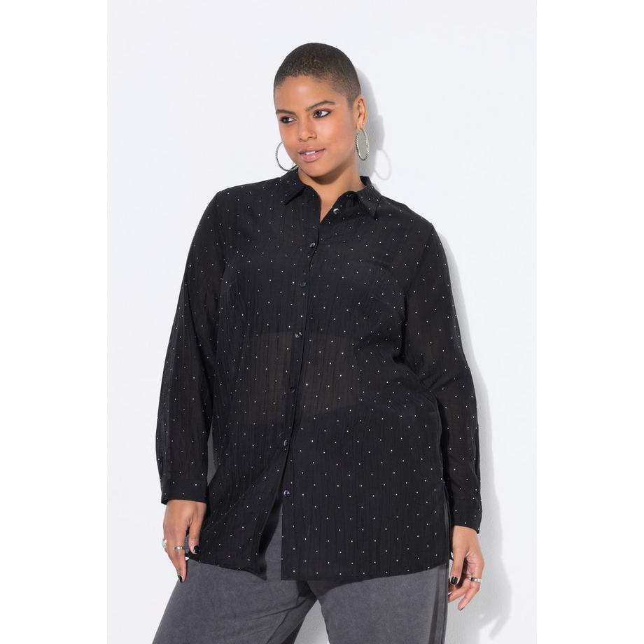 Studio Untold Hemdbluse Boxy Shape Glitzersteinchen  