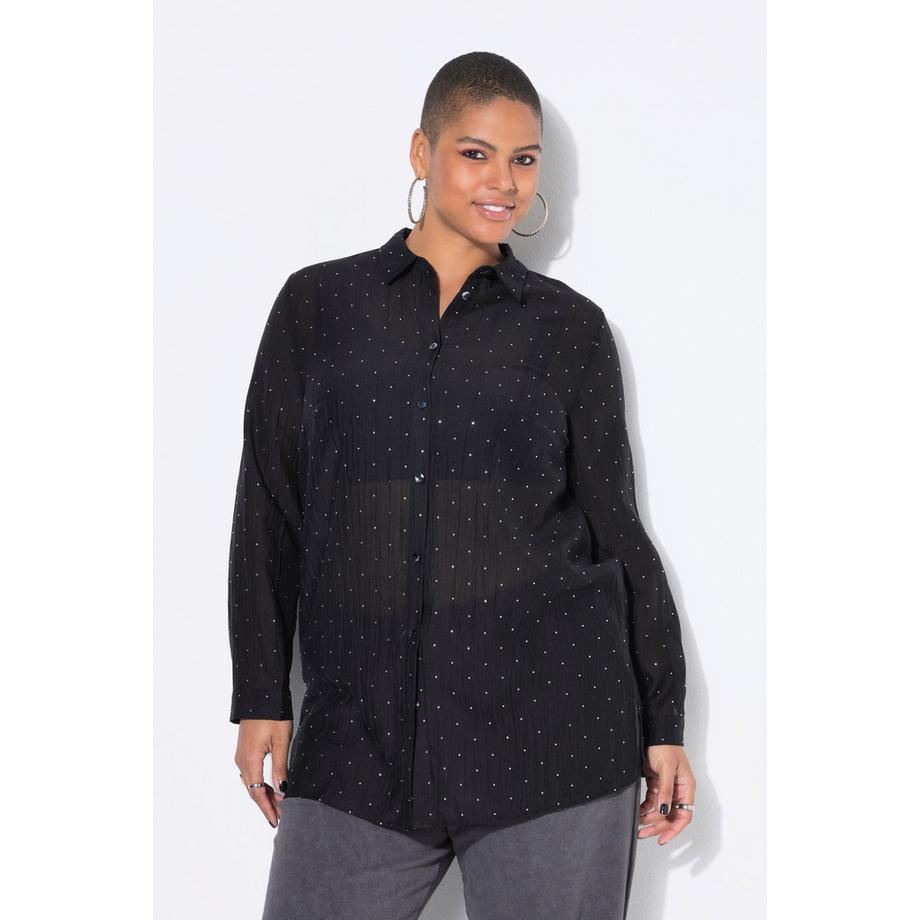 Studio Untold Hemdbluse Boxy Shape Glitzersteinchen  
