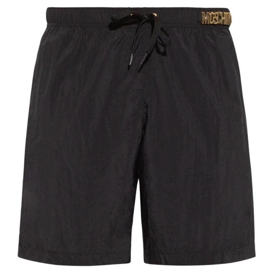 Short de bain motif Logo métallique