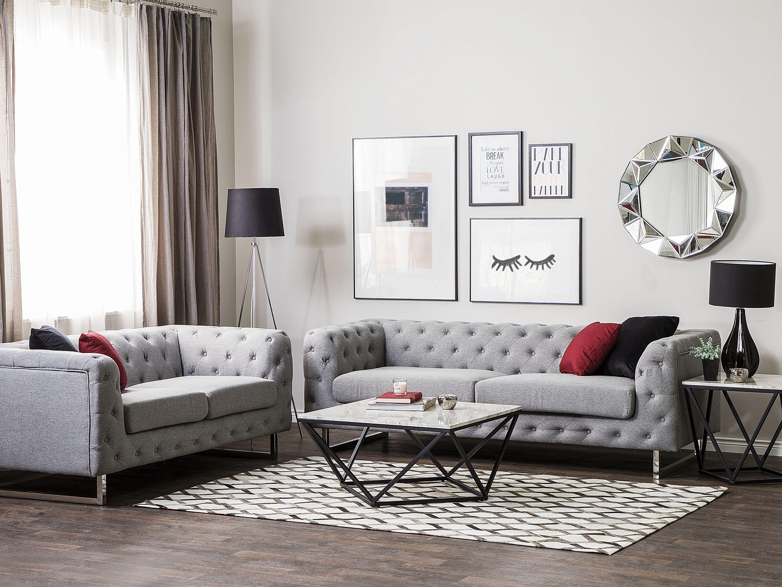 Beliani Wohnzimmer Set aus Polyester Modern VISSLAND  