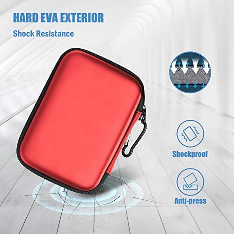 Only-bags.store  Externe Festplattentasche Eva Universal Elektronik Powerbank Tasche Schutzhülle Kabeltasche Travel Organizer für wd My Passport Mobile, Zubehör, Kabel, HDD, SSD 