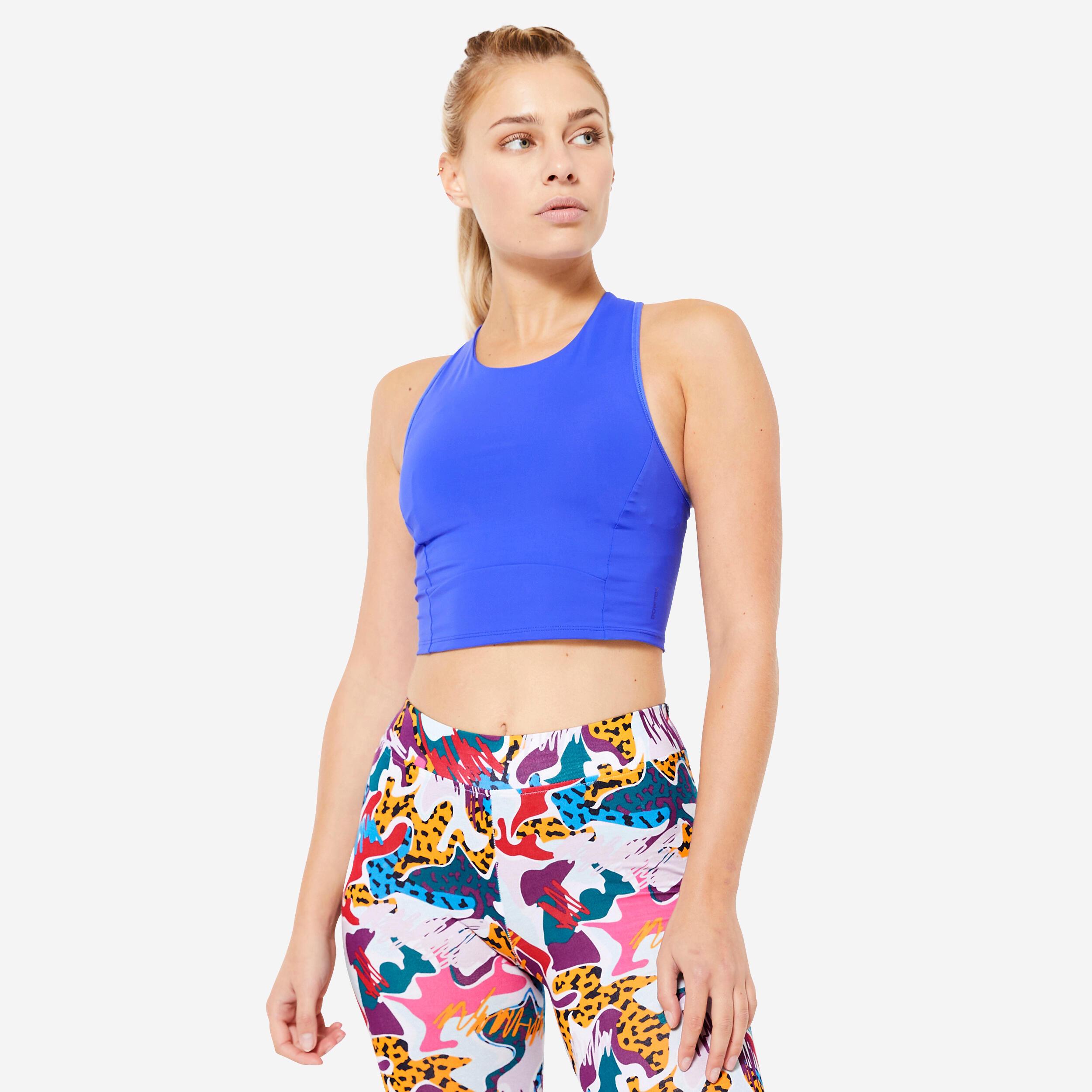 Image of Sport-bh - Cardio Damen Blau Bedruckt XL