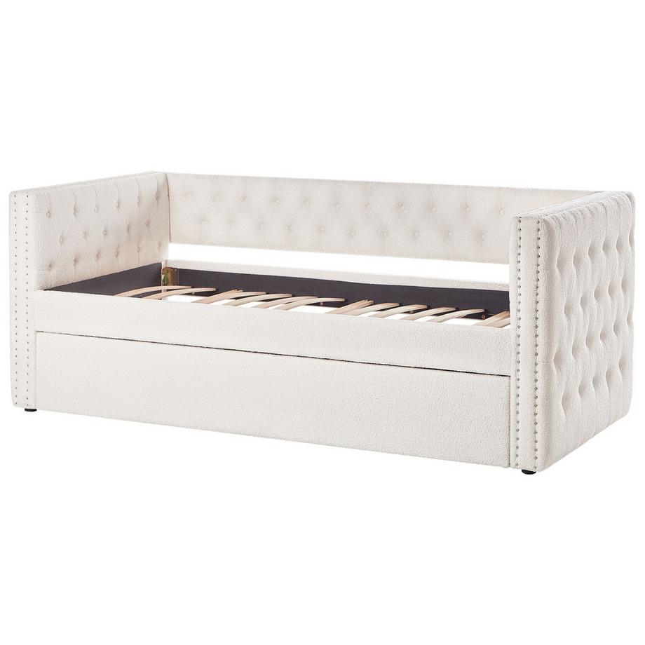 Beliani Letto estraibile en Bouclé Glamour GASSIN  