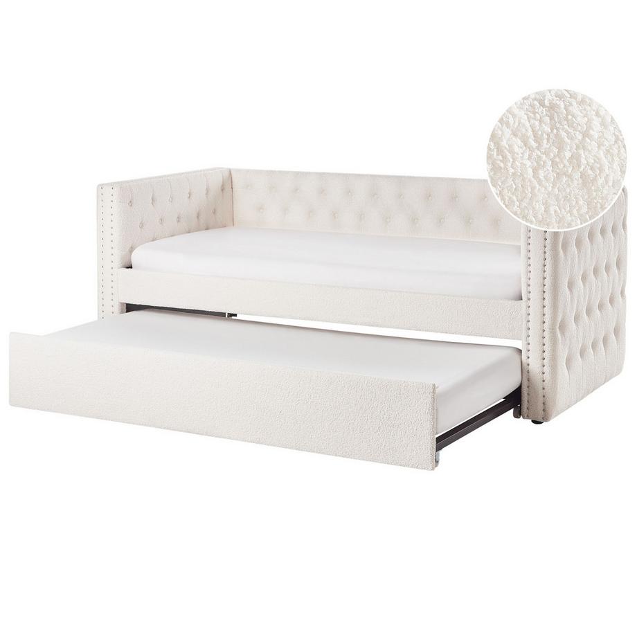 Beliani Letto estraibile en Bouclé Glamour GASSIN  