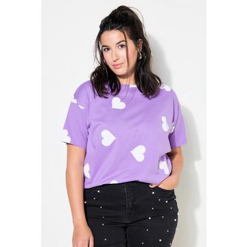 T-shirt dal taglio oversize con stampa con cuori