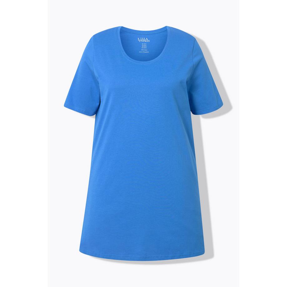 Ulla Popken T-shirt lungo Scollo rotondo Mezze maniche Taglio svasato  