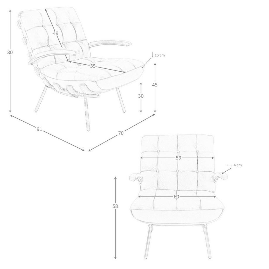 ANGEL CERDA Fauteuil en cuir marron et frêne  