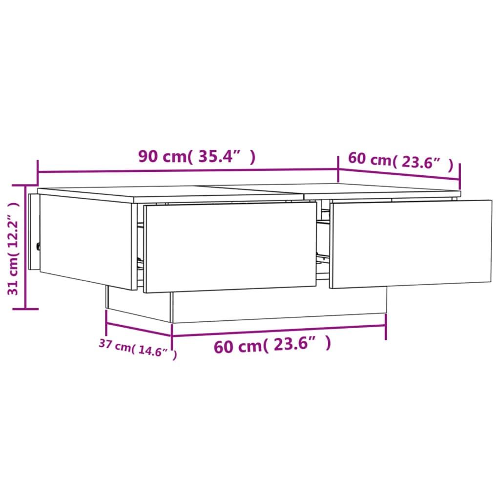 VidaXL Table basse bois d'ingénierie  