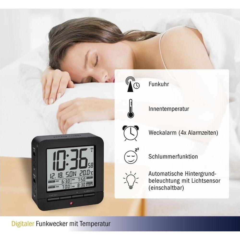TFA Dostmann Funk-Wecker mit Temperatur  