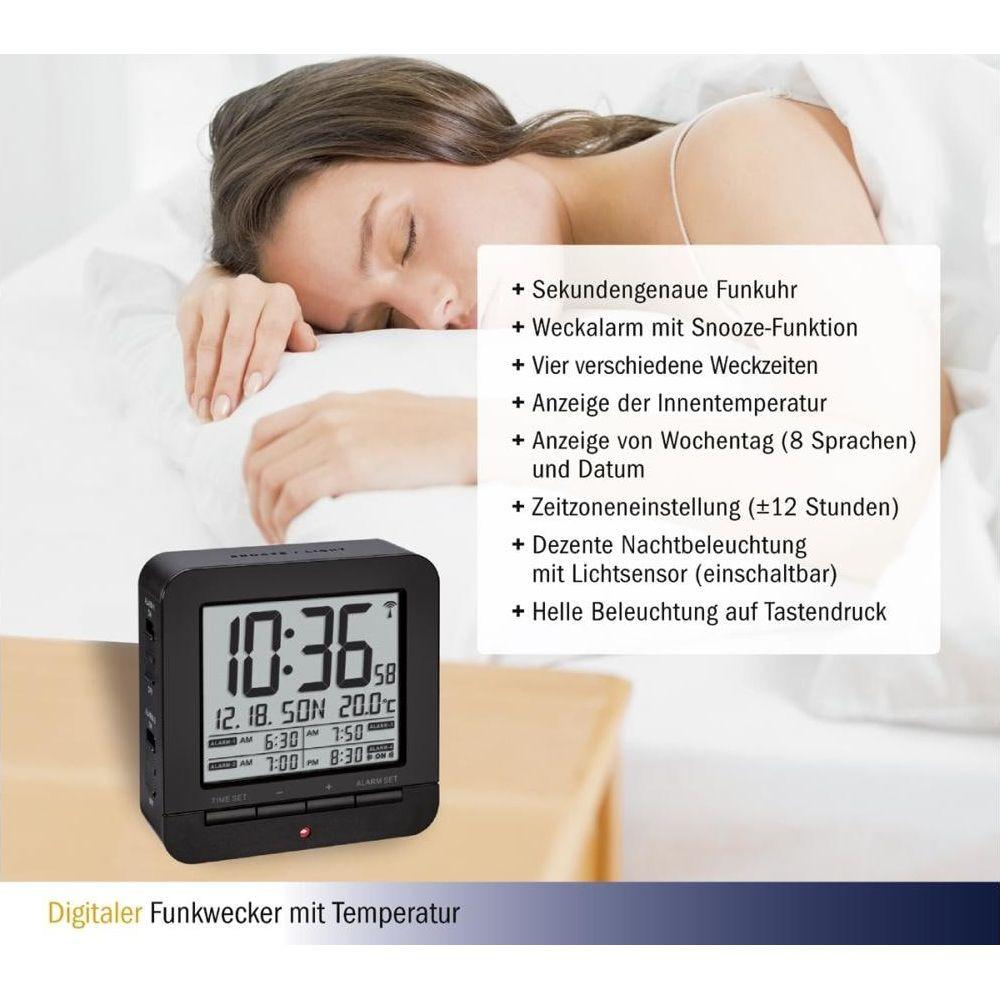 TFA Dostmann Funk-Wecker mit Temperatur  