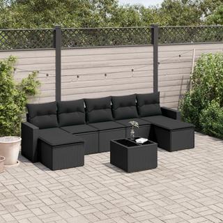 VidaXL Ensemble de canapés de jardin rotin synthétique  