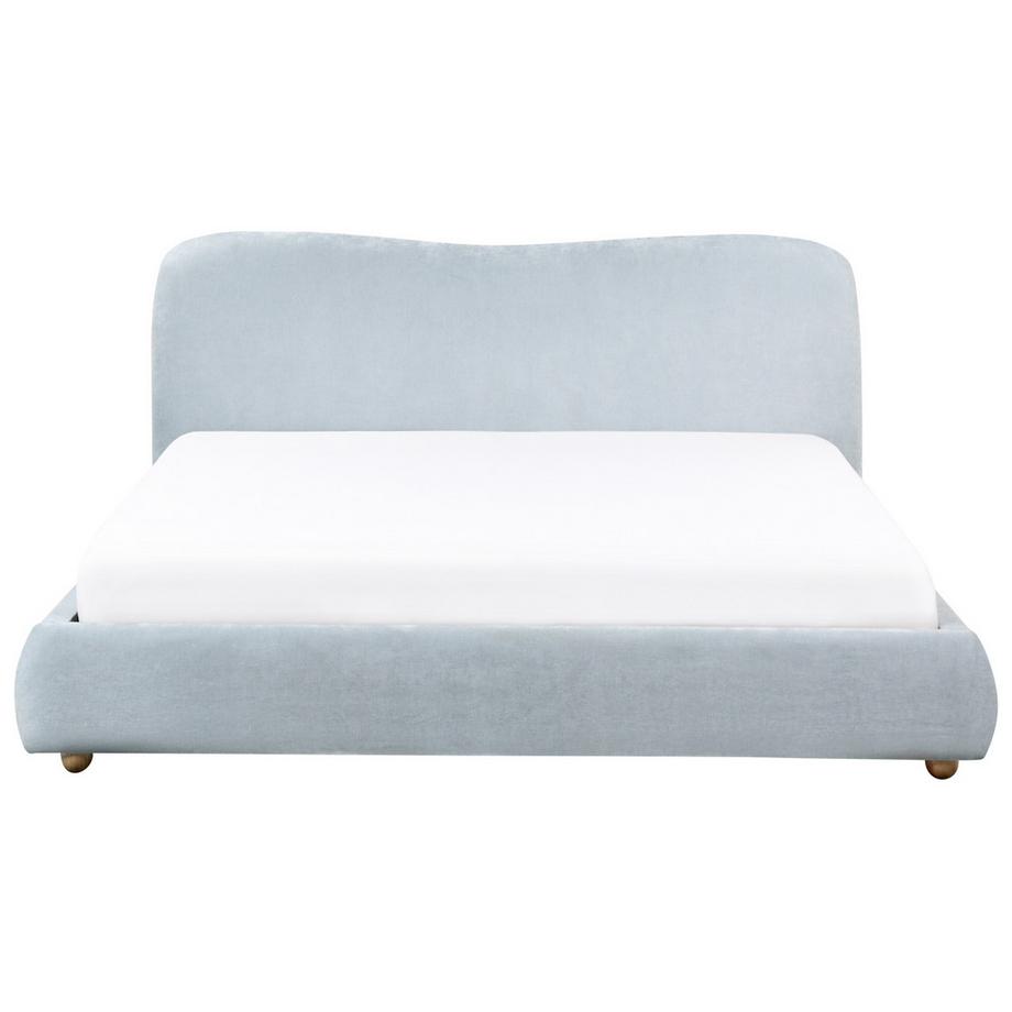 Beliani Bett mit Stauraum aus Chenillegewebe  BLAGNAC  