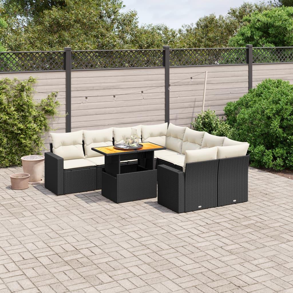 VidaXL Ensemble de canapés de jardin rotin synthétique  