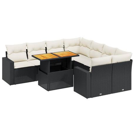 VidaXL set divano da giardino Polirattan  