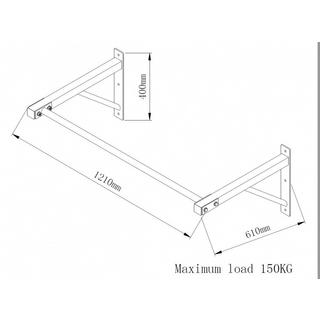 Gorilla Sports  Barre de traction pour montage mural | charge max. de 150 kg | Musculation 