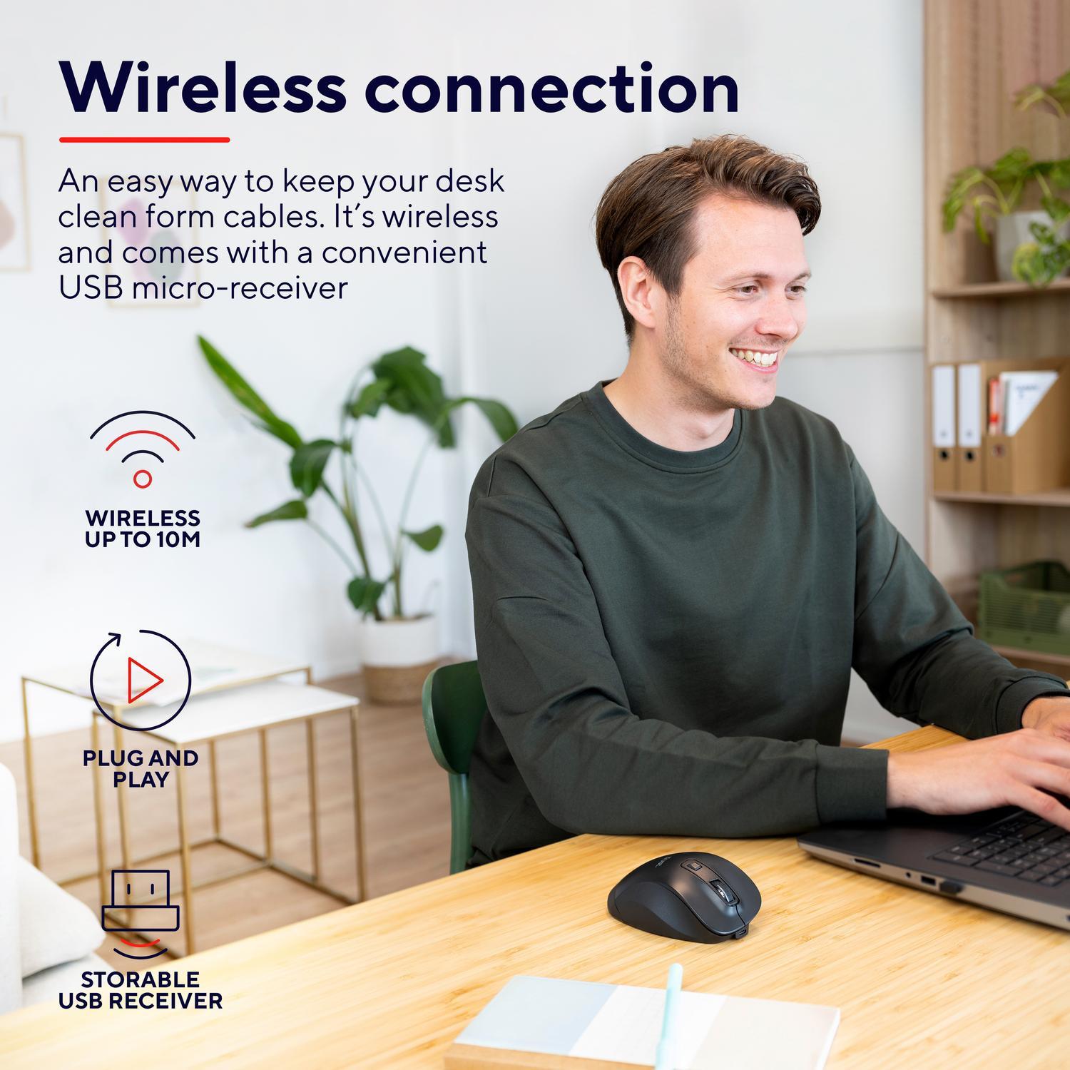 Trust  Fyda Kabellose Maus Eco Schwarz 