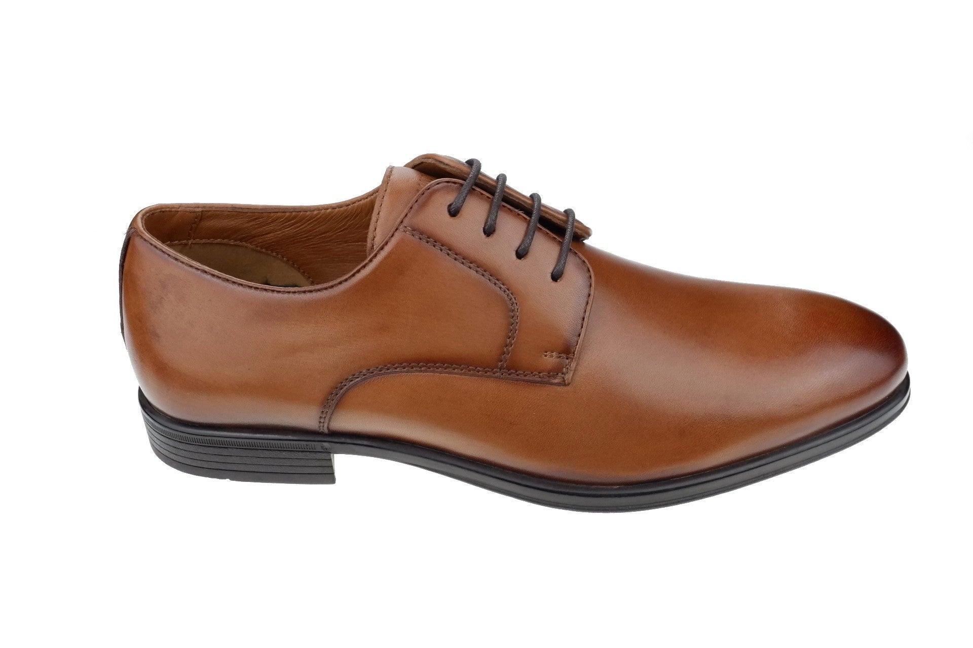 Image of Maleno - Leder Schnürschuh Unisex Braun 43