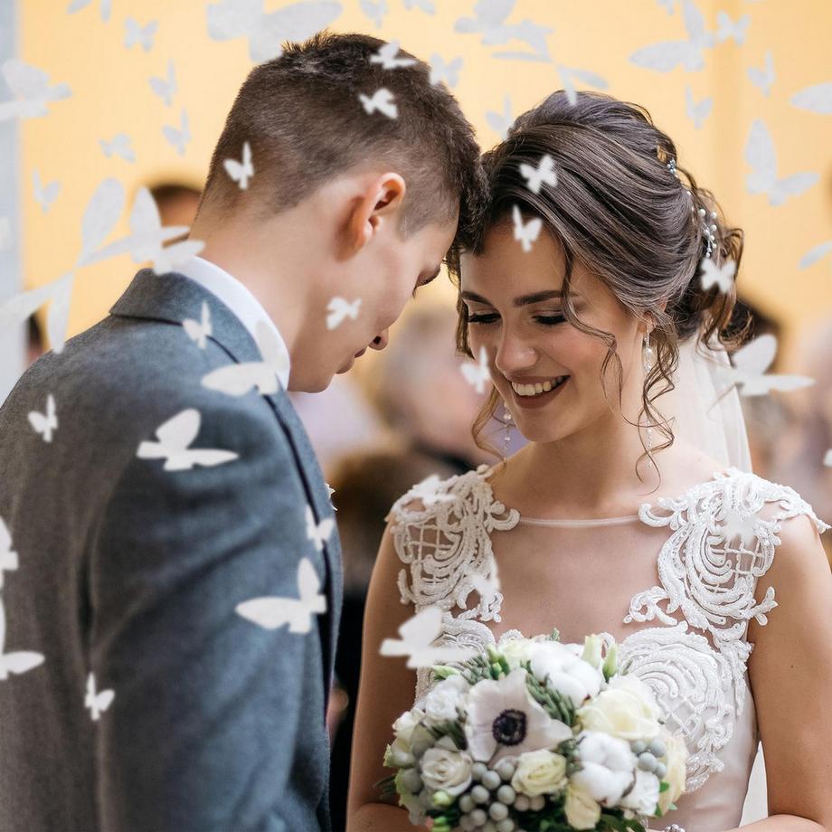 B2X  Konfettikanone 40 cm Schmetterlinge 