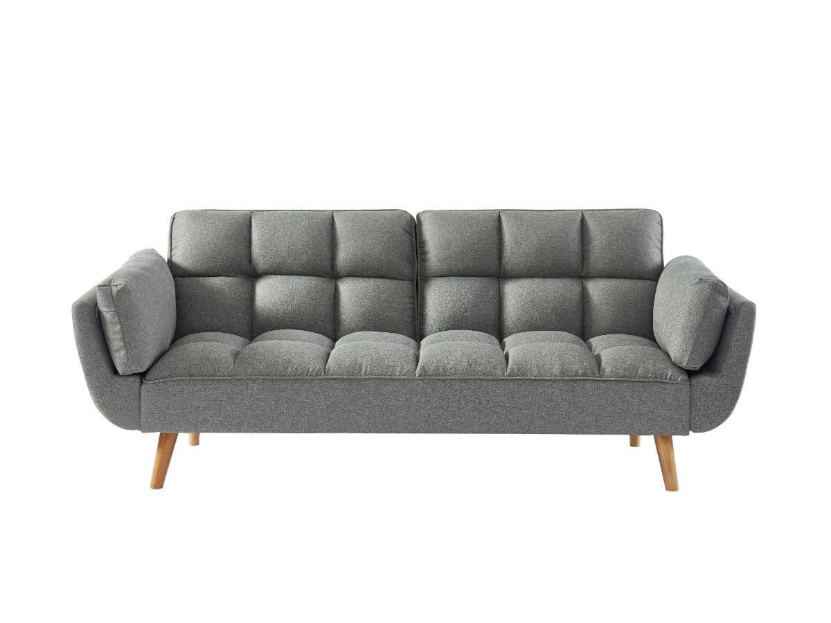 Vente-unique Schlafsofa Klappsofa 3Sitzer Stoff meliert LOELINE  