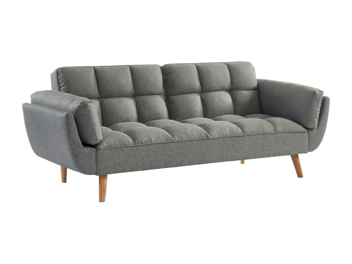 Vente-unique Schlafsofa Klappsofa 3Sitzer Stoff meliert LOELINE  