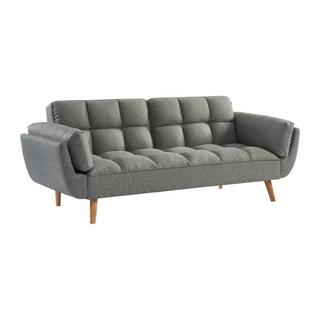 Vente-unique Schlafsofa Klappsofa 3Sitzer Stoff meliert LOELINE  