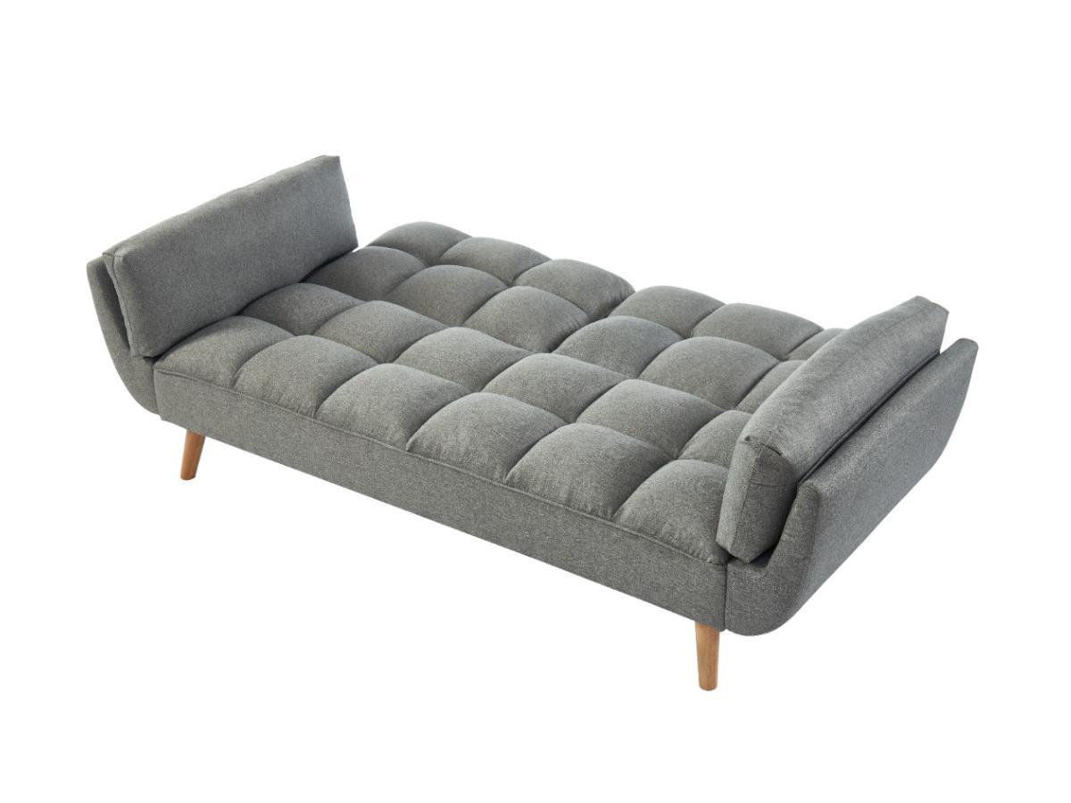 Vente-unique Schlafsofa Klappsofa 3Sitzer Stoff meliert LOELINE  