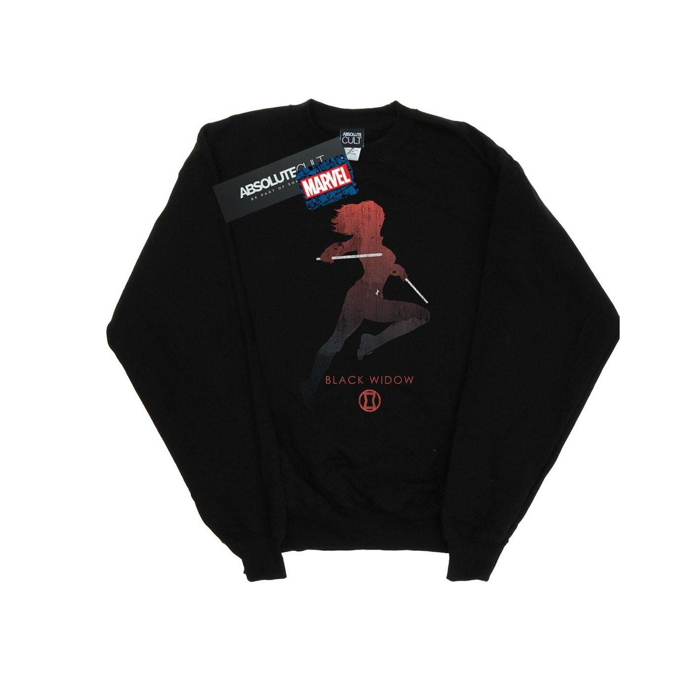 Image of Black Widow Silhouette Sweatshirt Mädchen Schwarz 104