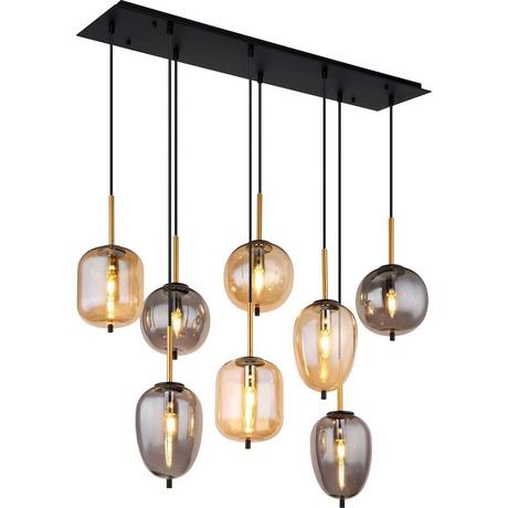 mutoni Lampada a sospensione Blacky metallo nero opaco 8xE14  