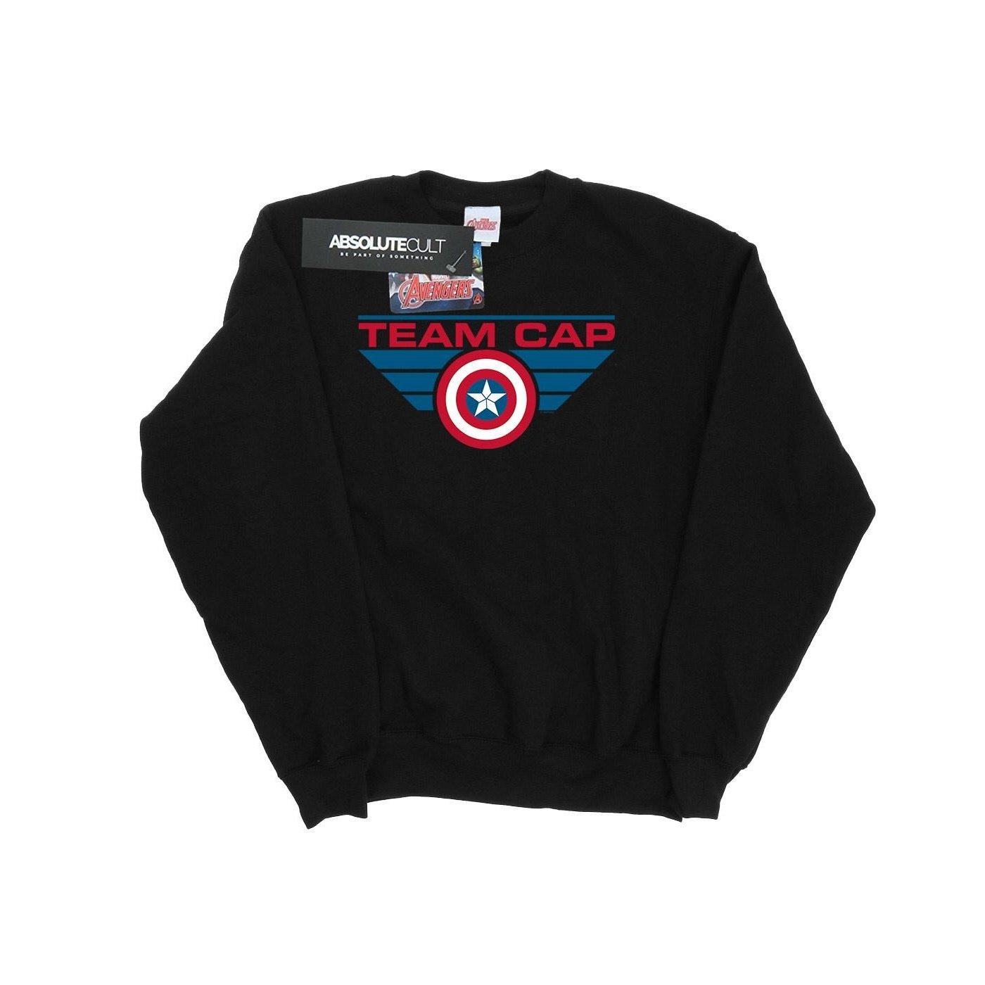 Image of Captain America Civil War Team Cap Sweatshirt Unisex Schwarz 128