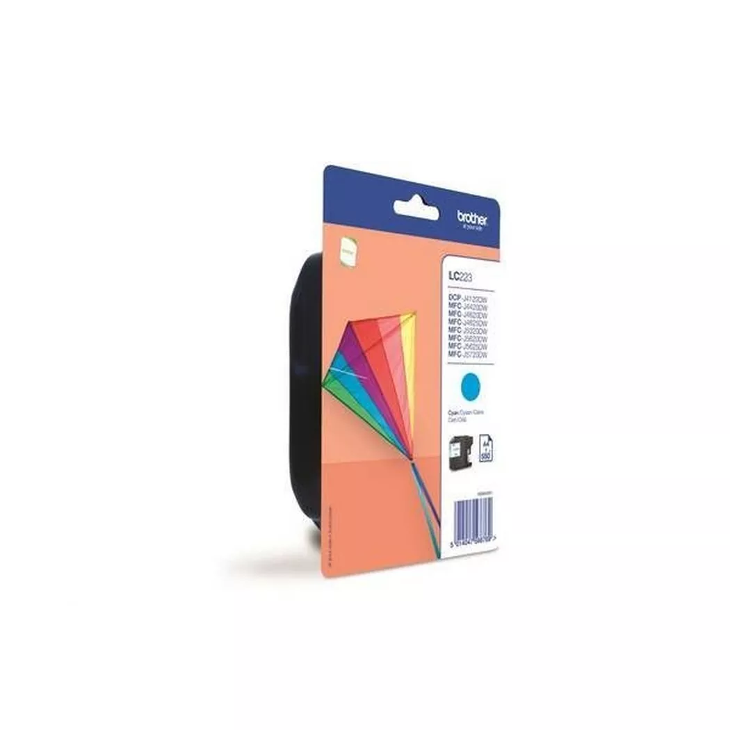 Brother – Tintenpatrone cyan LC-223C MFC-J5620DW 550 Seiten, Cyan-Blau, One Size