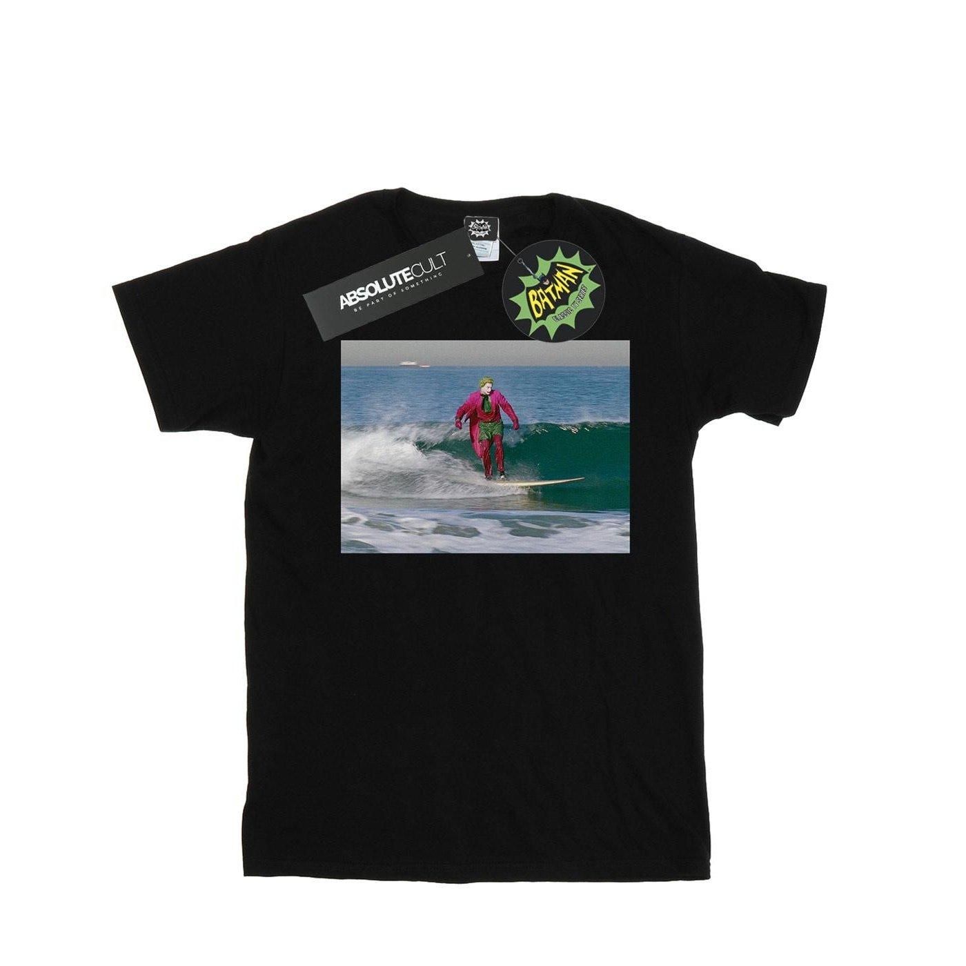 Image of Batman Tv Series Joker Surfing Tshirt Damen Schwarz M