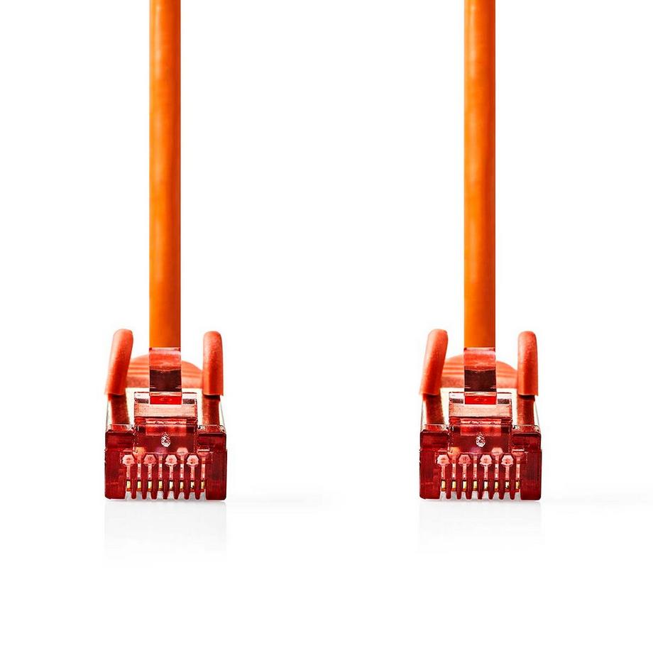 Nedis  Câble réseau CAT6 | RJ45 mâle | RJ45 mâle | S/FTP | 2.00 m | Rond | LSZH | Orange | Etiquette 
