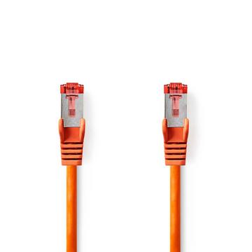Câble réseau CAT6 | RJ45 mâle | RJ45 mâle | S/FTP | 2.00 m | Rond | LSZH | Orange | Etiquette