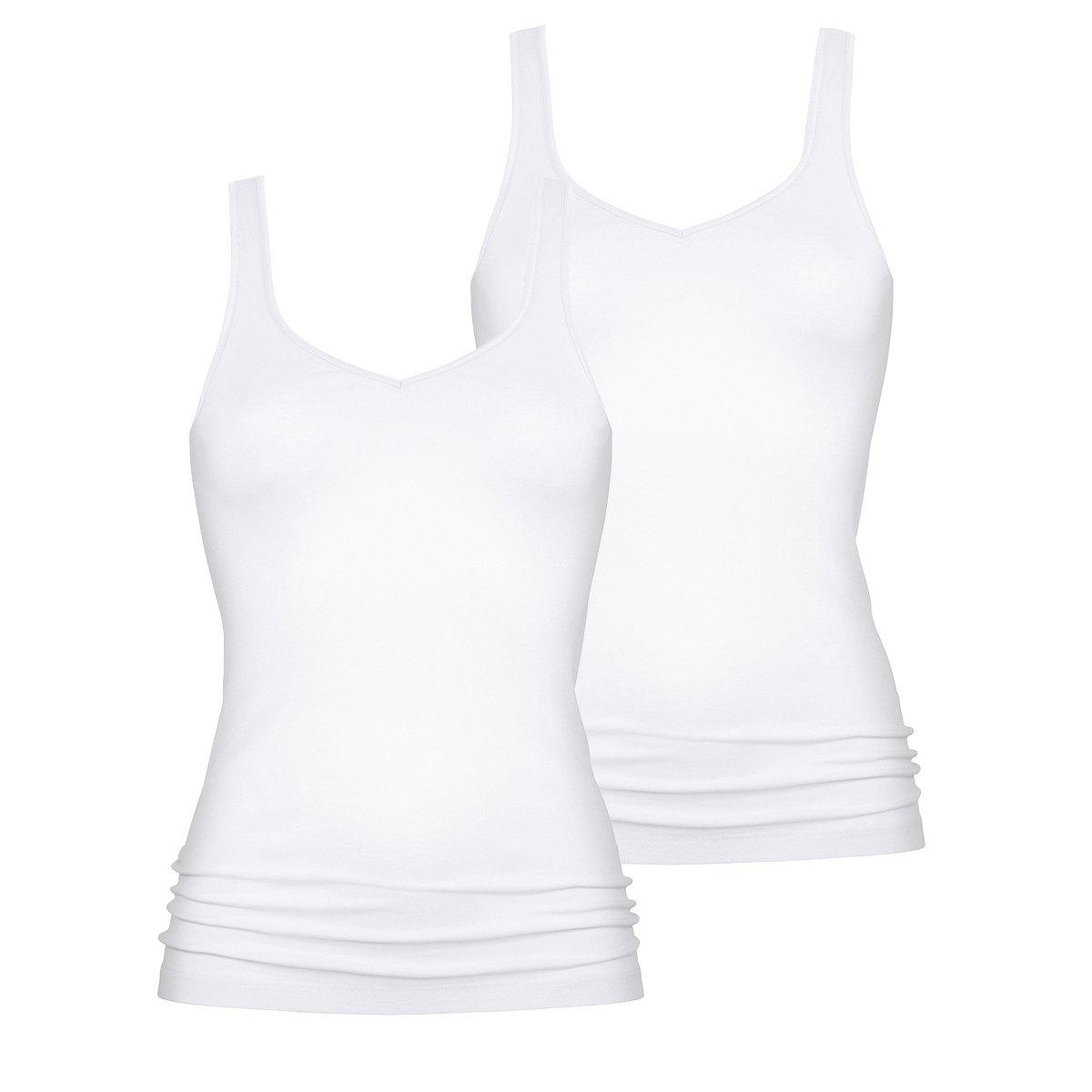 Image of 2er Pack Noblesse - Unterhemd Tanktop Damen Weiss M
