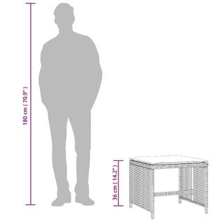 VidaXL  Tabouret de jardin rotin synthétique 